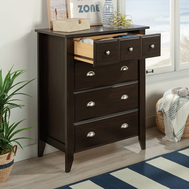 Sauder Shoal Creek 4-Drawer Dresser, Jamocha Wood Finish with