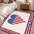 thumbnail image 5 of Independence Day Washable Area Rug 3 x 5 ft American Flag Love Heart Retro, Soft Non Slip Rugs Stain Repellent Indoor Felt Carpet for Living Dining Room Bedroom Home Office, 5 of 9