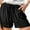 Black, variant on Fancyglim Women Casual Shorts Drawstring Comfy Elastic Waist Summer Beach Pull On Short Pants with Pockets S-2XL