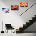 thumbnail image 5 of ZHONGYUTONG Abstract Wall Decor Blue and Pink Painting Prints Abstract Watercolor Texture Canvas Picture Modern Home Decor Artwork Framed (12.00" x 18.00"), 5 of 6