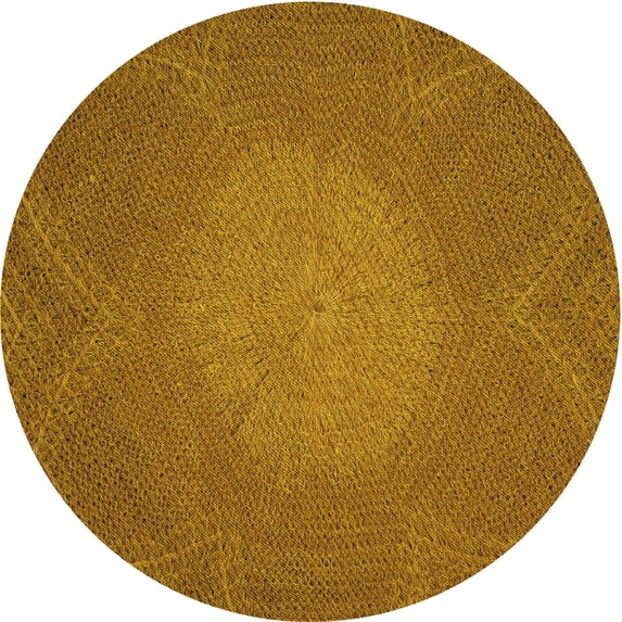 Ahgly Company Indoor Round Patterned Mahogany Brown Area Rugs, 6' Round