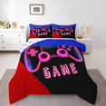 thumbnail image 1 of Erosebridal Gradient Gamepad Print Bedding Full Comforter Set, Teens Gamer Down Comforter, Gaming Theme Room Decor, Reversible 3pcs, 1 of 8