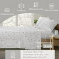 thumbnail image 4 of True North by  Flannel Sheets King Size, Cozy 100% Cotton Flannel Bed Sheets, Ultra Soft Cute Sheet Set, Elastic Pocket Fits Up to 14" Mattress, Skiiers 4 Piece, 4 of 7