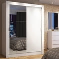 thumbnail image 2 of Ropero Closet Madesa Denver 2 Puertas Corredizas con Espejo Blanco, 2 of 7