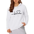 thumbnail image 7 of CQONEPT Womens Fleece Lined Hooded Swetashirts Print Long Sleeve Pullovers Tops Casual Fall Winter Clothes with Pockets White M, 7 of 7