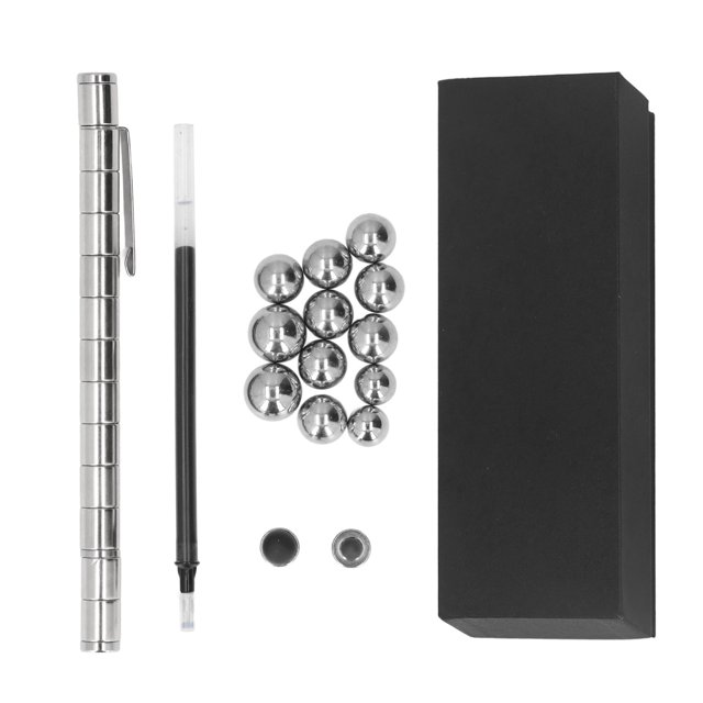 Pluma magnética BRI Juguete alivio del estrés descompresión pluma de escritura de metal magnético regalo para profesor estudiante plata