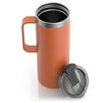 thumbnail image 5 of RTIC 20 oz Coffee Travel Mug with Lid and Handle, Stainless Steel Vacuum-Insulated Mugs, Leak, Spill Proof, Hot Beverage and Cold, Portable Thermal Tumbler Cup for Car, Camping, Dark Orange, 5 of 5