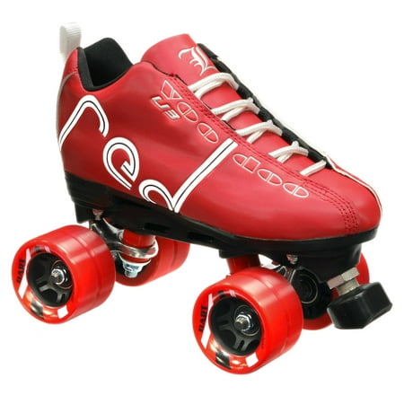 Labeda Voodoo U3 Quad Roller Customized Red Speed Skates with Dart