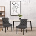 thumbnail image 2 of HOMCOM Chaises de Salle à Manger Modernes Capitonnées, Chaise d'Appoint Rembourrée (Ensemble de 2), 2 of 9