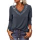 thumbnail image 1 of Leopard V cuello Pullover suelta Casual manga larga Top suave túnica de moda para las mujeres, 1 of 5
