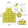 thumbnail image 7 of Yellow Bigfoot and Tree Pattern Apron-Garden Aprons for Women with Pockets-Cotton Linen Waterproof Kitchen Cooking Gardening Aprons Adjustable for Kitchen,Cooking,BBQ and Salon 33x27 Inch, 7 of 7