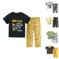 thumbnail image 2 of Children's Baby Dinosaur Allover Snug Fit Cotton 2 Piece Cotton Pajamas, Light Yellow, 2 of 3