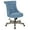 Sky, variant on Pemberly Row Tufted Office Chair in Sky Blue Fabric with Gray Wood Base