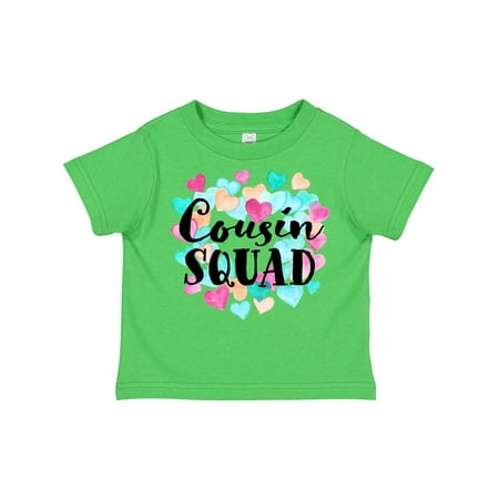 

Inktastic Cousin Squad Hearts Gift Toddler Boy or Toddler Girl T-Shirt