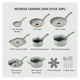 thumbnail image 2 of T-Fal Bateria de Cocina Refresh de Cerámica, con Sartenes y Ollas antiadherentes, 20 piezas, sin PFOA y PTFE, Apto para horno, Color Gris, C486SK64, 2 of 5