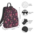 thumbnail image 2 of Yiaed Rose Mix Leopard 2 Print Lightweight Backpack Travel Backpacks Hiking Daypack for Women Men, 2 of 5