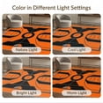 thumbnail image 7 of ODIKA 6'x9' Washable Area Rug Non-Slip, Easy Care, Interlocking Lines Bold Hoop Blanket Football Round Basketball Refined for Family Room, Living Room, Master Bedroom, 7 of 7