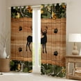 thumbnail image 2 of Feelyou Deer Moose Blackout Curtains Set of 2 (52x84 Each), Vintage Camo Window Curtains, 2 of 6