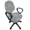 thumbnail image 1 of Floral Office Chair Slipcover, Minimalistic Graceful Flowers Repetitive Pattern, Protective Stretch Decorative Fabric Cover, Standard Size, Multicolor, by Ambesonne, 1 of 5