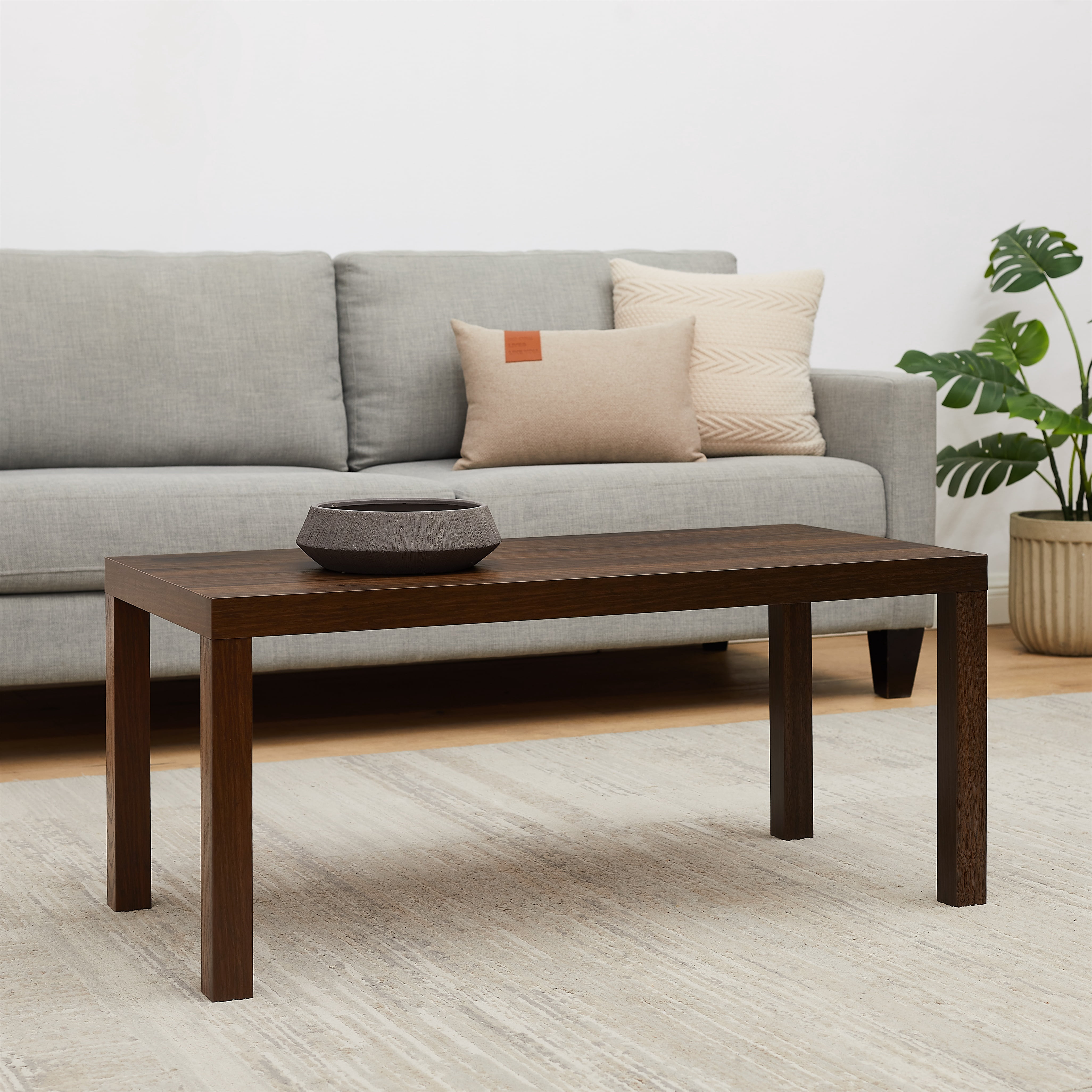 ainstays Parsons Coffee Table, Walnut