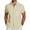 Beige, variant on Men's Casual Solid Short Sleeve Shirt - Polyester, Double Pocket, Turn-Down Collar, Lightweight for Daily/Vacation (S-XXXXXL)