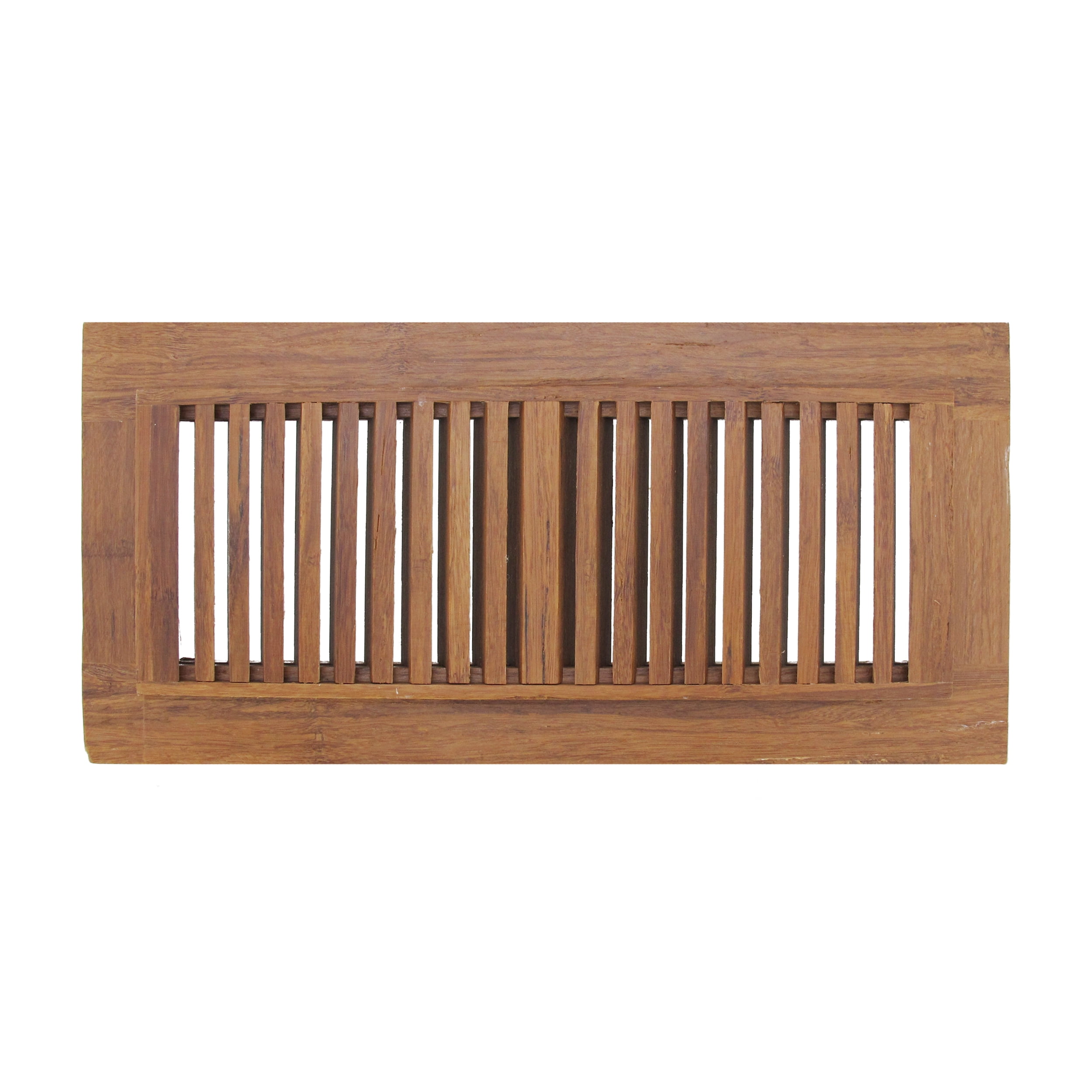 BambooMN 4" Inch x 12" Inch Inch Strand Woven Bamboo Floor Register Air Vent Indent Cover - Carbonized Brown - 2 Covers
