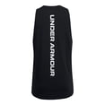 thumbnail image 3 of Camiseta sin mangas Under Armour Baseline Cotton para hombre, color blanco y negro, 3 of 3