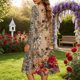 thumbnail image 2 of TaTaai Womens Solid Casual Long Sleeve Dress Crew Neck Loose Fit Mid Calf Length Soft Lightweight Polyester Dress Versatile for Home Daily Spring Summer Wear Gift, 2 of 7