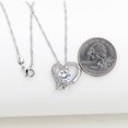 thumbnail image 6 of Uloveido Round Cubic Zirconia Heart Pendant Love Infinity Necklace Birthday Valentines Mother's Gifts for Women Y1146 (white), 6 of 7