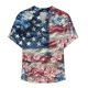 thumbnail image 4 of Vestidos Casuales Para Mujer, Blusas De Mujer De Moda Camiseta holgada de verano de manga corta con cuello en V y botones para mujer, 4 of 4