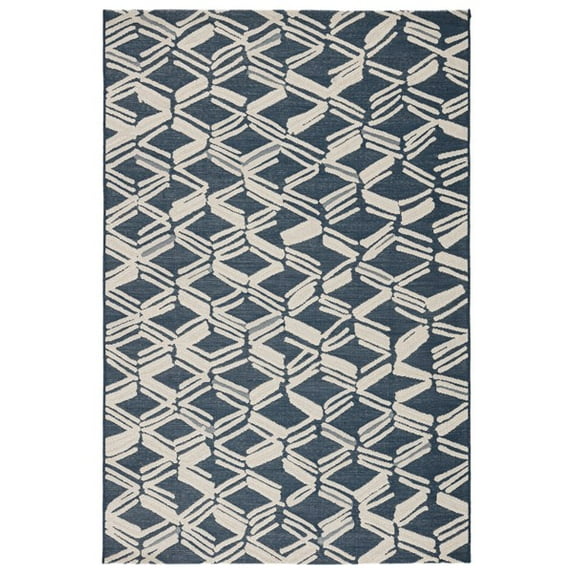 Jaipur Living Caelum Indoor/ Outdoor Trellis Navy/ Cream Area Rug (8'9"X12'5")