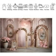 thumbnail image 2 of European Frame Wall Backdrop Interior Chic Frame Flowers Photography Background Art Bride Shower Banquet Party Decorations Banner Supplies Photo Booth Props, 2 of 4
