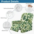 thumbnail image 6 of Renewold Monstera Palm Leaf Beige Recliner Couch Cover Polyester Spandex Reclining Chair Protector 4 Pieces Stretch Recliner Chair Cover Dog Couch Slipcover for Living Room, 6 of 8