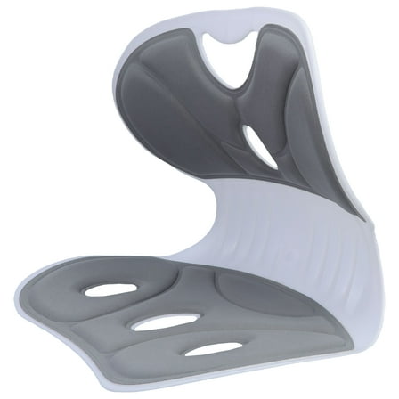 Orthopedic Back Support Seat Pad Sitting Pose Corrector Cushion For Office Desk Home Chair Use Gray