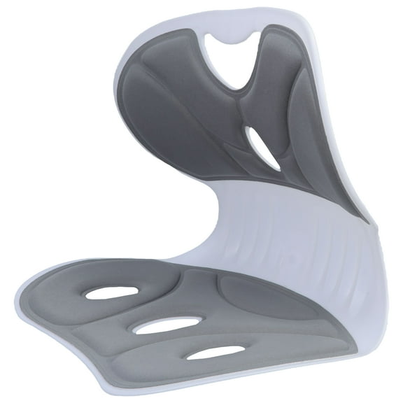 Orthopedic Back Support Seat Pad Sitting Pose Corrector Cushion For Office Desk Home Chair Use Gray