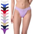thumbnail image 1 of y Extensible Mélange Micro T Dos Taille Basse Strings Exotiques Variété Motifs Invisibles sous-Vêtements Femmes Taille Régulière & Plus 10 Pcs Cotto TTG, 1 of 1