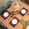 thumbnail image 3 of Roses Patterns Placemats Set of 6 Rectangle Table Mats Washable Heat-Resistant Place Mat for Kitchen Dining Table Decor Indoor Outdoor, 3 of 5
