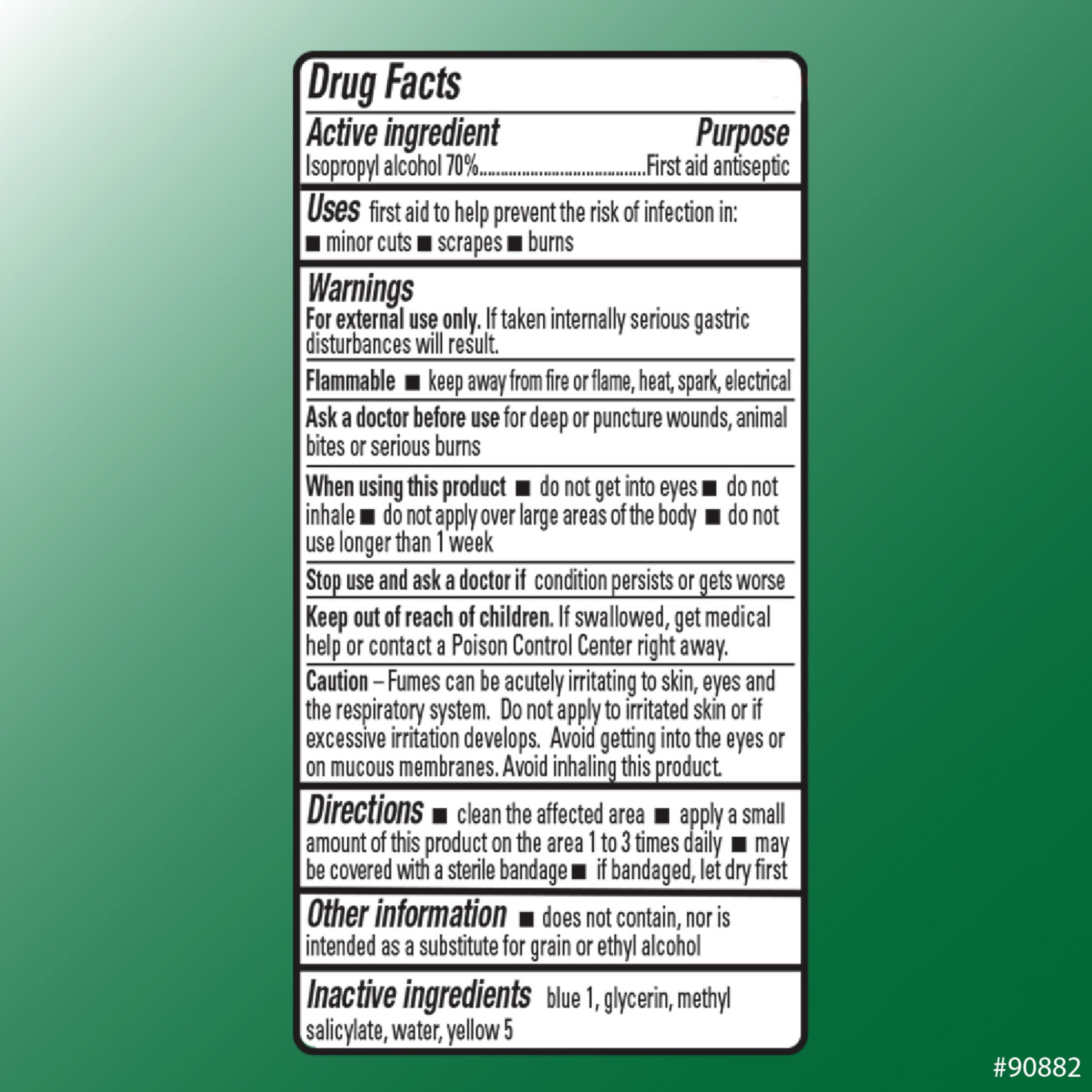 Quality Choice 70% Isopropyl Alcohol First Aid Antiseptic with Wintergreen & Glycerin, 16 FL OZ - 5 Pack