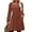 Caramel, variant on SHINE UP Dresses for Women Fall Square Neck Long Sleeve Knee Length Dress with Pockets