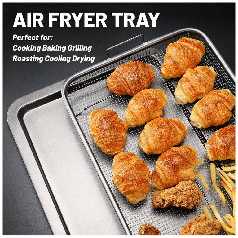 Air Fryer Basket For Oven, 18.1x11.8inch Stainless Steel Large Air
