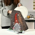 thumbnail image 5 of GZHJMY Christmas Cute Santa Claus and Lights Kitchen Dish Towel Set, Drying Kitchen Towels Tea Towels Gift Set for Drying Cleaning Cooking Baking 4Pcs, 5 of 6