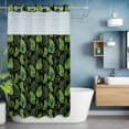 thumbnail image 2 of Spring Ferns Leaves No Hook Shower Curtain with Snap in Liner Watercolor Green Plant Black Waterproof Bathroom Shower Curtain with See Through Top Window for Bathtub 54" x 78", 2 of 9