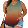 thumbnail image 1 of Neewe Womens Plus Size Cami V Neck Tank Tops Loose Fit Flowy Strap Camisole Summer Casual Sleeveless Shirts, 1 of 7