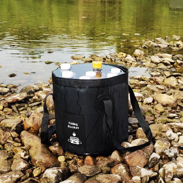 DPTALR Collapsible Bucket, Lightweight Collapsible Water Container, Portable Collapsible Bucket For Fishing, Camping, Hiking, Backpacking, Outdoor Survival, Car Wash