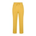 thumbnail image 6 of Havenre Linen Pants for Men Big and Tall Regular Fit Casual Drawstring Elastic Waist Baggy Sweatpants Loose Lightweight Comfy Soft Cotton Lounge Trousers with Pockets Yellow L, 6 of 7