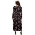 thumbnail image 2 of FKELYI Star Bat Skull Print Womens Fall Dress Long Sleeve Maxi Dress for Wedding Party Casual Outdoor Cloth V Neck Soft Dresses with Pocket, XL, 2 of 6