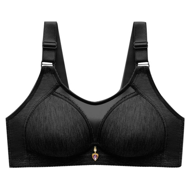 hoksml Wireless Bras with Support and Lift,Woman's Solid Color Comfortable  Hollow Out Perspective Bra Underwear No Rims 