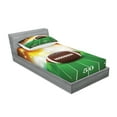 thumbnail image 2 of Ambesonne Brown Green Fitted Sheet & Pillow Sham Set, Grass Turf Field Team, Twin, Brown Green, 2 of 2