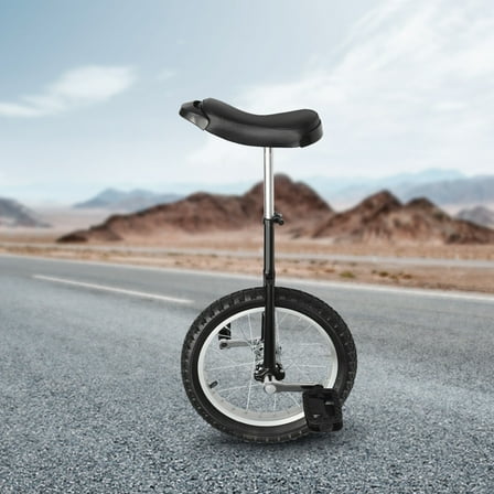 DENEST 16in Wheel Unicycle Balance Training Bike Fitness Bicycle Adjustable Skid-proof