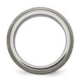 thumbnail image 2 of Edward Mirell 10mm Gr Ti Beveled w/ Gray Crete Insert Band, 2 of 4